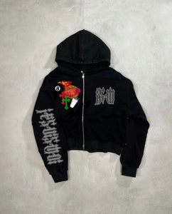 JSM Distressed Patched Hoodies